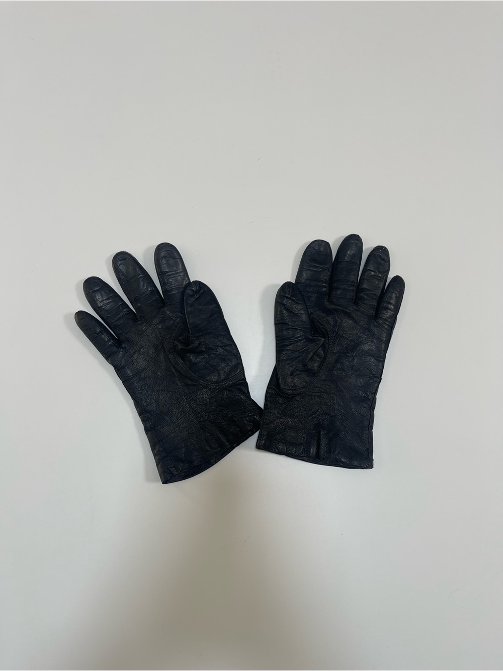 🖤 Black Leather Wool Blend Lined Gloves – Made in Portugal